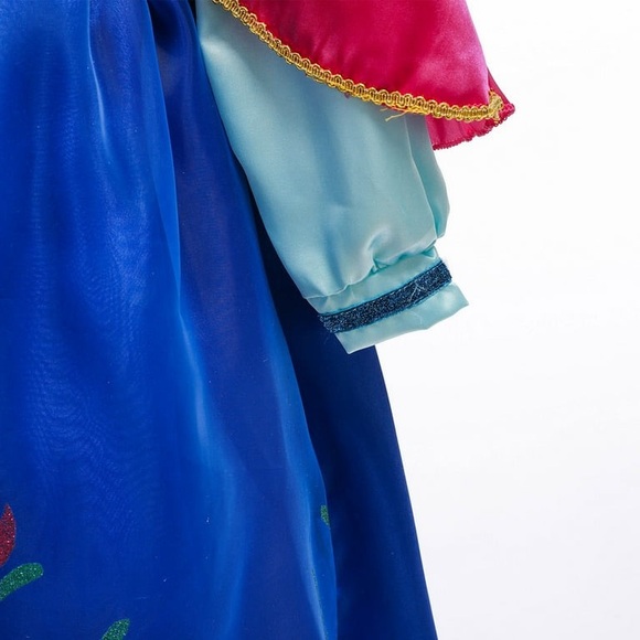 Girls Anna Long Sleeve with Cape Dress Christmas Princess Costume 4-5T birthday - Picture 6 of 6